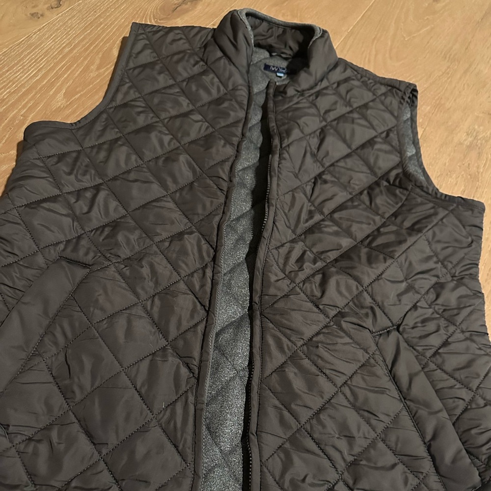 MADE (Cam Newton Brand) quilted dark grey vest - LARGE